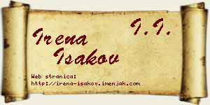 Irena Isakov vizit kartica